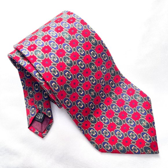 Auc Christian Dior Silk red tie - Picture 2 of 7